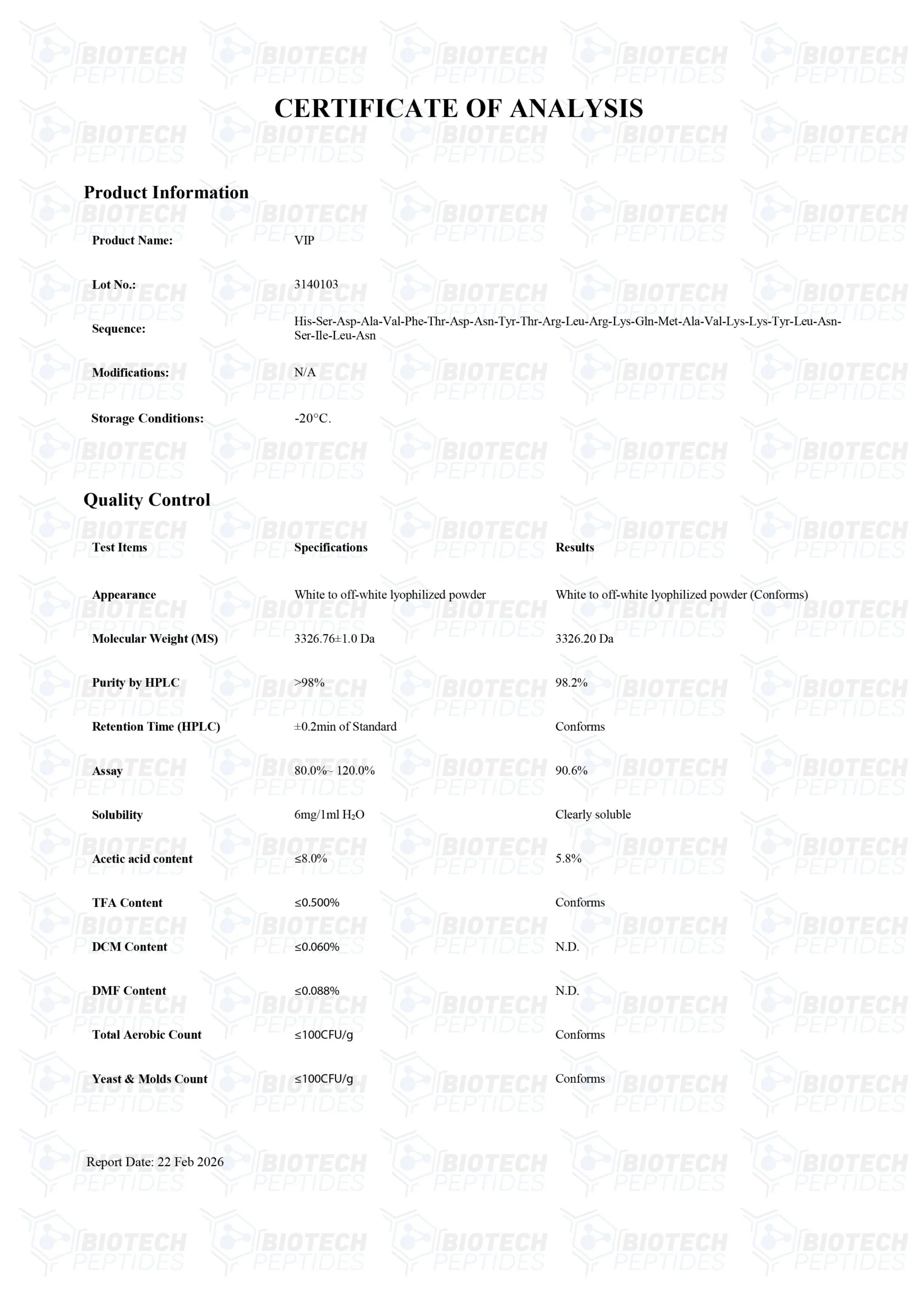 Vasoactive Intestinal Peptide (VIP) for Sale | Premium Research Peptide - Image 2